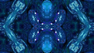 Soyut boya fırça mürekkep patlayabilir formanın düzgün kavramı simetrik desen süs dekoratif Kaleidoscope hareketi geometrik daire ve yıldız şekiller