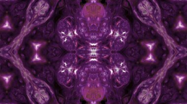 Soyut boya fırça mürekkep patlayabilir formanın düzgün kavramı simetrik desen süs dekoratif Kaleidoscope hareketi geometrik daire ve yıldız şekiller