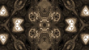 Soyut boya fırça mürekkep patlayabilir formanın düzgün kavramı simetrik desen süs dekoratif Kaleidoscope hareketi geometrik daire ve yıldız şekiller