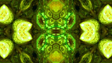 Soyut boya fırça mürekkep patlayabilir formanın düzgün kavramı simetrik desen süs dekoratif Kaleidoscope hareketi geometrik daire ve yıldız şekiller