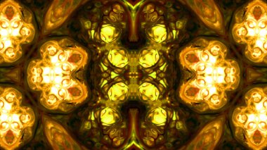 Soyut boya fırça mürekkep patlayabilir formanın düzgün kavramı simetrik desen süs dekoratif Kaleidoscope hareketi geometrik daire ve yıldız şekiller