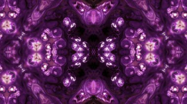 Soyut boya fırça mürekkep patlayabilir formanın düzgün kavramı simetrik desen süs dekoratif Kaleidoscope hareketi geometrik daire ve yıldız şekiller