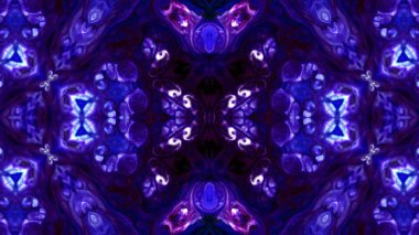 Soyut boya fırça mürekkep patlayabilir formanın düzgün kavramı simetrik desen süs dekoratif Kaleidoscope hareketi geometrik daire ve yıldız şekiller