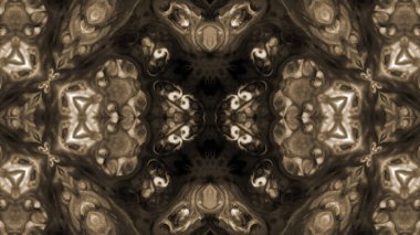 Soyut boya fırça mürekkep patlayabilir formanın düzgün kavramı simetrik desen süs dekoratif Kaleidoscope hareketi geometrik daire ve yıldız şekiller