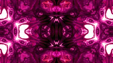 Soyut boya fırça mürekkep patlayabilir formanın düzgün kavramı simetrik desen süs dekoratif Kaleidoscope hareketi geometrik daire ve yıldız şekiller