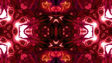 Soyut boya fırça mürekkep patlayabilir formanın düzgün kavramı simetrik desen süs dekoratif Kaleidoscope hareketi geometrik daire ve yıldız şekiller