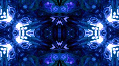 Soyut boya fırça mürekkep patlayabilir formanın düzgün kavramı simetrik desen süs dekoratif Kaleidoscope hareketi geometrik daire ve yıldız şekiller