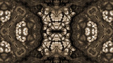 Soyut boya fırça mürekkep patlayabilir formanın düzgün kavramı simetrik desen süs dekoratif Kaleidoscope hareketi geometrik daire ve yıldız şekiller