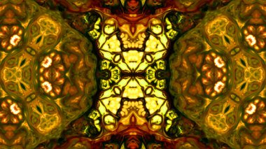 Soyut boya fırça mürekkep patlayabilir formanın düzgün kavramı simetrik desen süs dekoratif Kaleidoscope hareketi geometrik daire ve yıldız şekiller