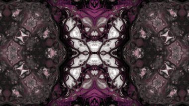 Soyut boya fırça mürekkep patlayabilir formanın düzgün kavramı simetrik desen süs dekoratif Kaleidoscope hareketi geometrik daire ve yıldız şekiller