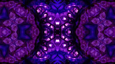 Soyut boya fırça mürekkep patlayabilir formanın düzgün kavramı simetrik desen süs dekoratif Kaleidoscope hareketi geometrik daire ve yıldız şekiller