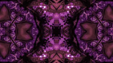 Soyut boya fırça mürekkep patlayabilir formanın düzgün kavramı simetrik desen süs dekoratif Kaleidoscope hareketi geometrik daire ve yıldız şekiller