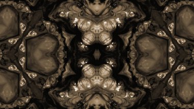 Soyut boya fırça mürekkep patlayabilir formanın düzgün kavramı simetrik desen süs dekoratif Kaleidoscope hareketi geometrik daire ve yıldız şekiller