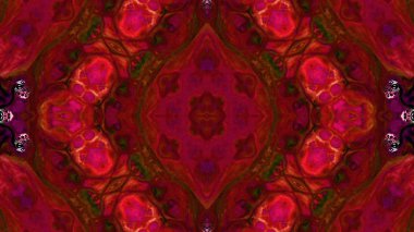 Soyut boya fırça mürekkep patlayabilir formanın düzgün kavramı simetrik desen süs dekoratif Kaleidoscope hareketi geometrik daire ve yıldız şekiller