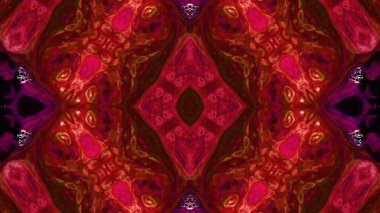 Soyut boya fırça mürekkep patlayabilir formanın düzgün kavramı simetrik desen süs dekoratif Kaleidoscope hareketi geometrik daire ve yıldız şekiller