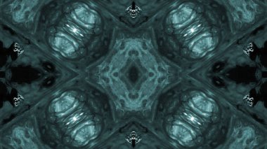 Soyut boya fırça mürekkep patlayabilir formanın düzgün kavramı simetrik desen süs dekoratif Kaleidoscope hareketi geometrik daire ve yıldız şekiller