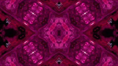 Soyut boya fırça mürekkep patlayabilir formanın düzgün kavramı simetrik desen süs dekoratif Kaleidoscope hareketi geometrik daire ve yıldız şekiller