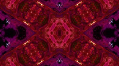 Soyut boya fırça mürekkep patlayabilir formanın düzgün kavramı simetrik desen süs dekoratif Kaleidoscope hareketi geometrik daire ve yıldız şekiller