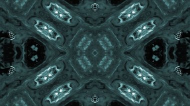 Soyut boya fırça mürekkep patlayabilir formanın düzgün kavramı simetrik desen süs dekoratif Kaleidoscope hareketi geometrik daire ve yıldız şekiller