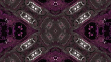 Soyut boya fırça mürekkep patlayabilir formanın düzgün kavramı simetrik desen süs dekoratif Kaleidoscope hareketi geometrik daire ve yıldız şekiller