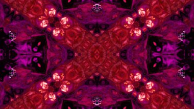 Soyut boya fırça mürekkep patlayabilir formanın düzgün kavramı simetrik desen süs dekoratif Kaleidoscope hareketi geometrik daire ve yıldız şekiller