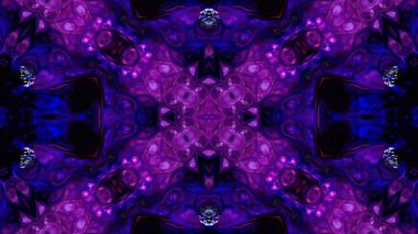 Soyut boya fırça mürekkep patlayabilir formanın düzgün kavramı simetrik desen süs dekoratif Kaleidoscope hareketi geometrik daire ve yıldız şekiller