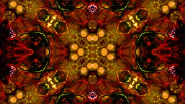 Soyut boya fırça mürekkep patlayabilir formanın düzgün kavramı simetrik desen süs dekoratif Kaleidoscope hareketi geometrik daire ve yıldız şekiller