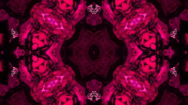 Soyut boya fırça mürekkep patlayabilir formanın düzgün kavramı simetrik desen süs dekoratif Kaleidoscope hareketi geometrik daire ve yıldız şekiller