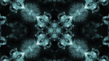 Soyut boya fırça mürekkep patlayabilir formanın düzgün kavramı simetrik desen süs dekoratif Kaleidoscope hareketi geometrik daire ve yıldız şekiller