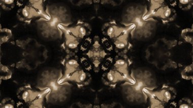 Soyut boya fırça mürekkep patlayabilir formanın düzgün kavramı simetrik desen süs dekoratif Kaleidoscope hareketi geometrik daire ve yıldız şekiller