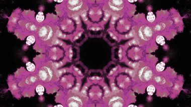 Soyut boya fırça mürekkep patlayabilir formanın düzgün kavramı simetrik desen süs dekoratif Kaleidoscope hareketi geometrik daire ve yıldız şekiller