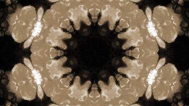 Soyut boya fırça mürekkep patlayabilir formanın düzgün kavramı simetrik desen süs dekoratif Kaleidoscope hareketi geometrik daire ve yıldız şekiller