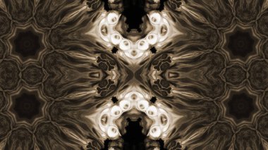 Soyut boya fırça mürekkep patlayabilir formanın düzgün kavramı simetrik desen süs dekoratif Kaleidoscope hareketi geometrik daire ve yıldız şekiller