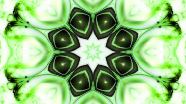 Soyut boya fırça mürekkep patlayabilir formanın düzgün kavramı simetrik desen süs dekoratif Kaleidoscope hareketi geometrik daire ve yıldız şekiller