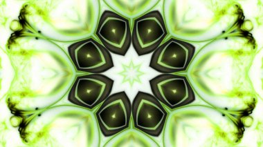 Soyut boya fırça mürekkep patlayabilir formanın düzgün kavramı simetrik desen süs dekoratif Kaleidoscope hareketi geometrik daire ve yıldız şekiller