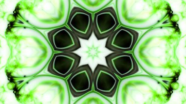 Soyut boya fırça mürekkep patlayabilir formanın düzgün kavramı simetrik desen süs dekoratif Kaleidoscope hareketi geometrik daire ve yıldız şekiller