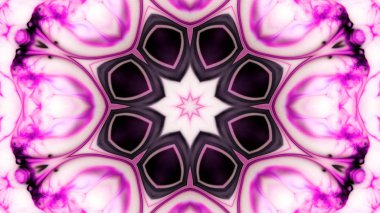 Soyut boya fırça mürekkep patlayabilir formanın düzgün kavramı simetrik desen süs dekoratif Kaleidoscope hareketi geometrik daire ve yıldız şekiller