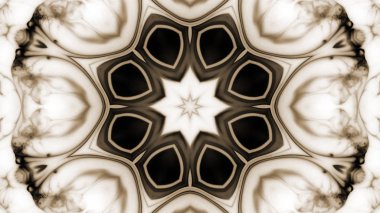 Soyut boya fırça mürekkep patlayabilir formanın düzgün kavramı simetrik desen süs dekoratif Kaleidoscope hareketi geometrik daire ve yıldız şekiller