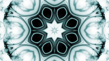 Soyut boya fırça mürekkep patlayabilir formanın düzgün kavramı simetrik desen süs dekoratif Kaleidoscope hareketi geometrik daire ve yıldız şekiller