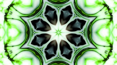 Soyut boya fırça mürekkep patlayabilir formanın düzgün kavramı simetrik desen süs dekoratif Kaleidoscope hareketi geometrik daire ve yıldız şekiller