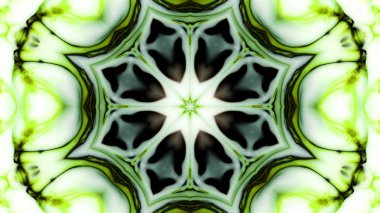 Soyut boya fırça mürekkep patlayabilir formanın düzgün kavramı simetrik desen süs dekoratif Kaleidoscope hareketi geometrik daire ve yıldız şekiller