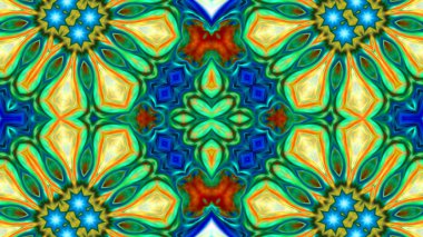 Soyut boya fırça mürekkep patlayabilir formanın düzgün kavramı simetrik desen süs dekoratif Kaleidoscope hareketi geometrik daire ve yıldız şekiller