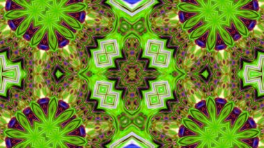 Soyut boya fırça mürekkep patlayabilir formanın düzgün kavramı simetrik desen süs dekoratif Kaleidoscope hareketi geometrik daire ve yıldız şekiller