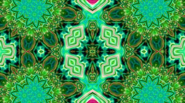 Soyut boya fırça mürekkep patlayabilir formanın düzgün kavramı simetrik desen süs dekoratif Kaleidoscope hareketi geometrik daire ve yıldız şekiller