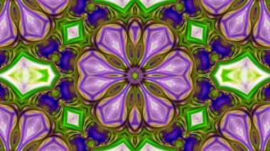 Soyut boya fırça mürekkep patlayabilir formanın düzgün kavramı simetrik desen süs dekoratif Kaleidoscope hareketi geometrik daire ve yıldız şekiller