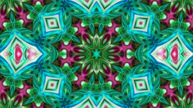 Soyut boya fırça mürekkep patlayabilir formanın düzgün kavramı simetrik desen süs dekoratif Kaleidoscope hareketi geometrik daire ve yıldız şekiller