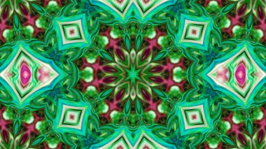 Soyut boya fırça mürekkep patlayabilir formanın düzgün kavramı simetrik desen süs dekoratif Kaleidoscope hareketi geometrik daire ve yıldız şekiller