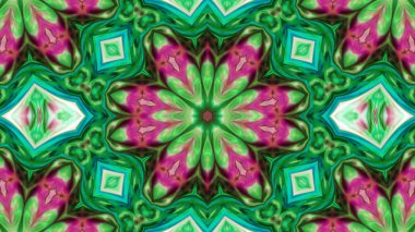 Soyut boya fırça mürekkep patlayabilir formanın düzgün kavramı simetrik desen süs dekoratif Kaleidoscope hareketi geometrik daire ve yıldız şekiller