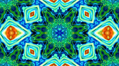 Soyut boya fırça mürekkep patlayabilir formanın düzgün kavramı simetrik desen süs dekoratif Kaleidoscope hareketi geometrik daire ve yıldız şekiller