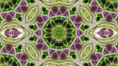 Soyut boya fırça mürekkep patlayabilir formanın düzgün kavramı simetrik desen süs dekoratif Kaleidoscope hareketi geometrik daire ve yıldız şekiller